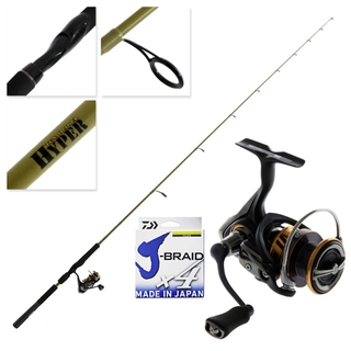 Buy Daiwa Legalis LT 2500 and TD Hyper 701HFS Heavy Softbait Combo with X4  J-Braid 7ft 6-10kg 1pc online at