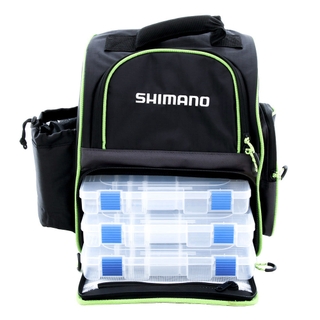 Buy Shimano Tackle Backpack with Bottle Holder Black/Green online at