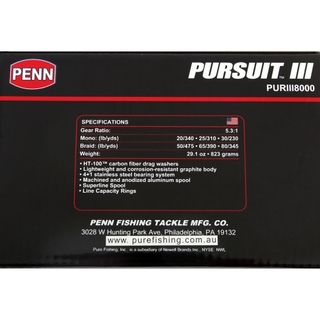 Buy Penn Pursuit Iii 8000 Spinning Reel Online At Marine Deals Co Nz