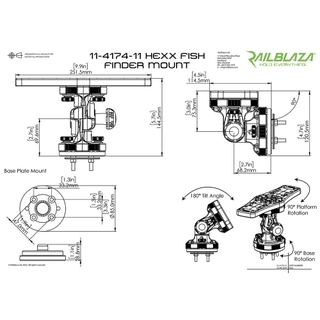 HEXX Rotating Platform  RAILBLAZA International