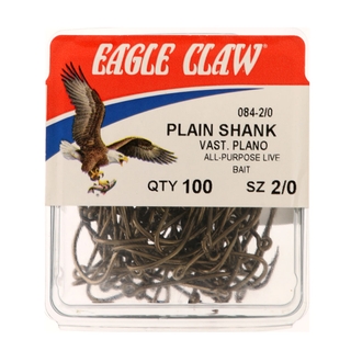 Buy Eagle Claw 084M Bronzed Plain Shank Hooks 2/0 online at Marine