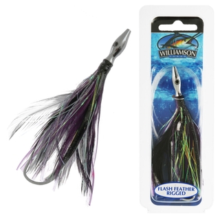 Buy Williamson Flash Feather Rigged Tuna Lure 4in Black Purple online at