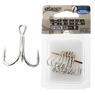 Buy Owner ST-66 TN Tinned Saltwater Treble Hooks 1 Qty 6 online at