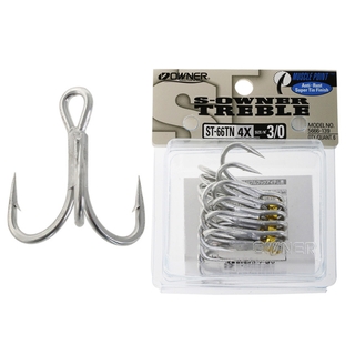 Buy Owner ST-66 TN Tinned Saltwater Treble Hooks 3/0 Qty 5 online at