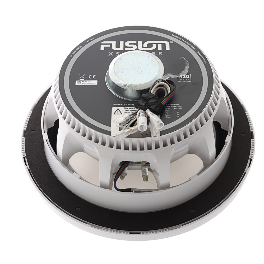 Buy Fusion XS-SL10SPGW XS Series Sports LED Marine Subwoofer 10in