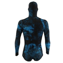 Buy Aropec UV Hooded Mens Spearfishing Wetsuit Top Camo Blue 2XL