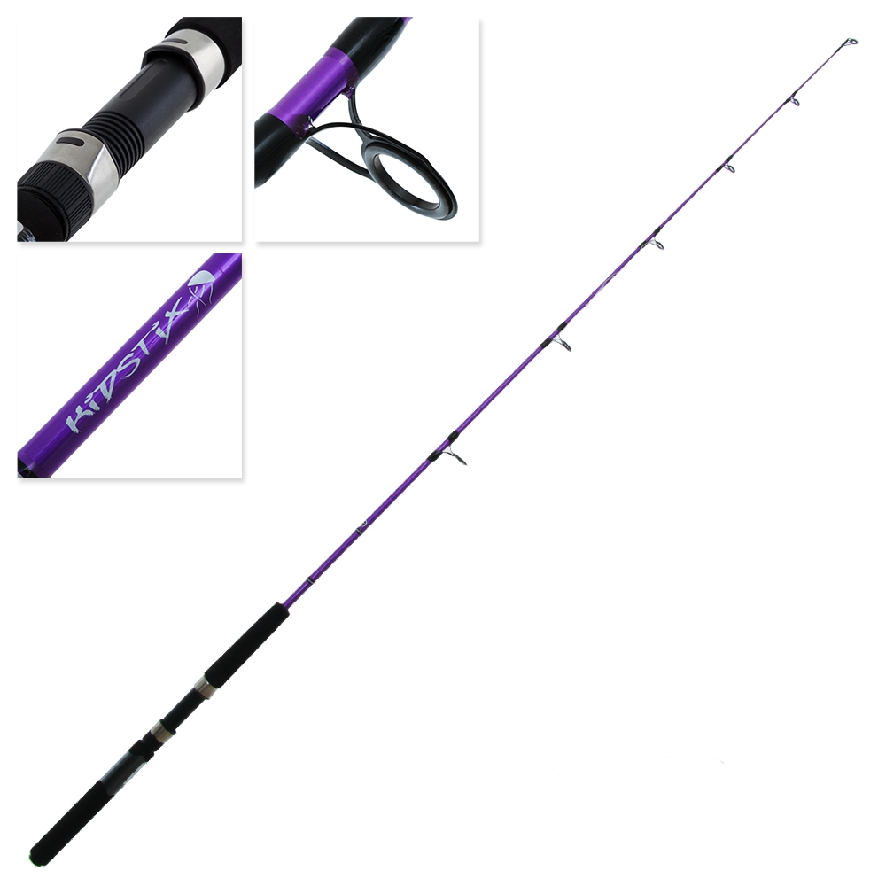 purple spinning rod