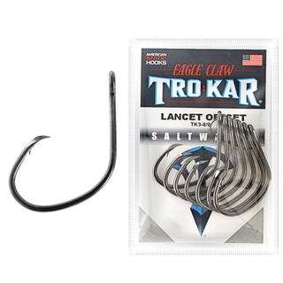 TROKAR Saltwater Fishing Light Wire Circle Offset Hook PRIMAL CIRCLE TK197