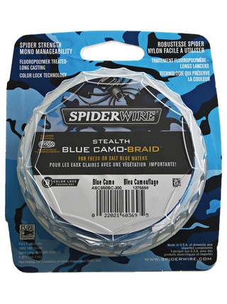 Buy Spiderwire Stealth Blue Camo Braid 300m 15lb online at