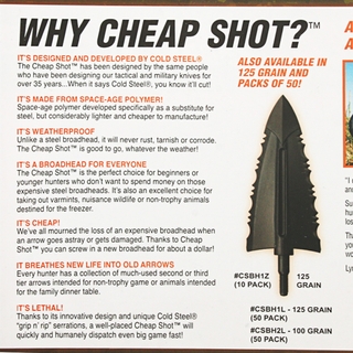 CHEAP SHOT - 125 GRAIN (10 PACK)