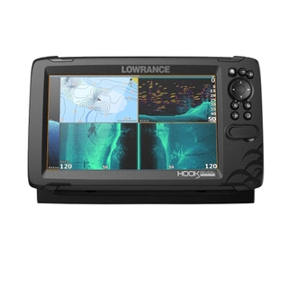 Lowrance HOOK Reveal 5 SS Fish Finder with Mount Cover and Power