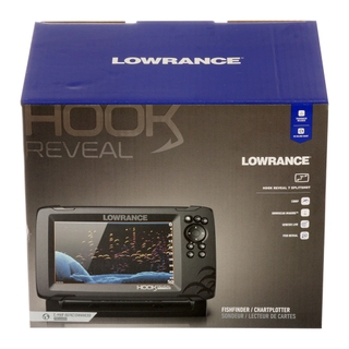  Lowrance Hook Reveal 7 with Deep Water Performance - 7-inch  Fish Finder with HDI Transducer, C-MAP Contour+ Chart Card : Electronics