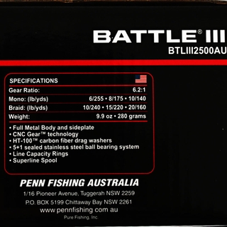 Buy PENN Battle III 2500 Spinning Reel online at
