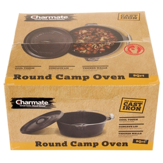 Charmate 12 Quart Round Cast Iron Camp Oven