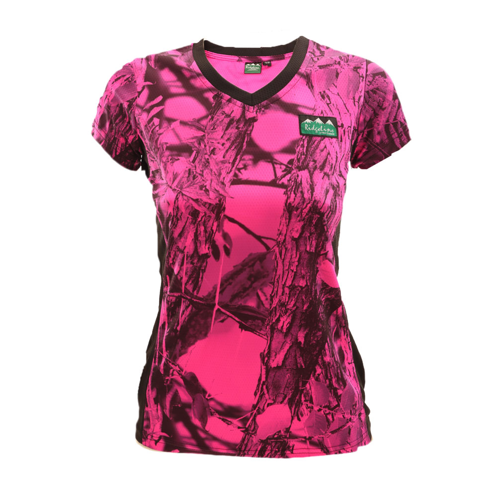 Pink camo shirt womens shop