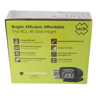Acr rcl85 projecteur led blanc avec télécommande sans fil 240 000 candela  12/24v