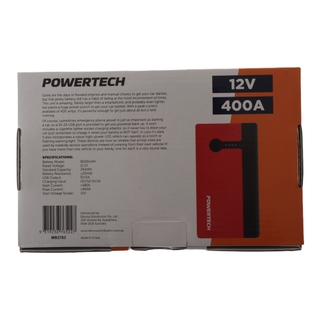 Powertech 12V 400A Glovebox Jump Starter And Powerbank — Folders