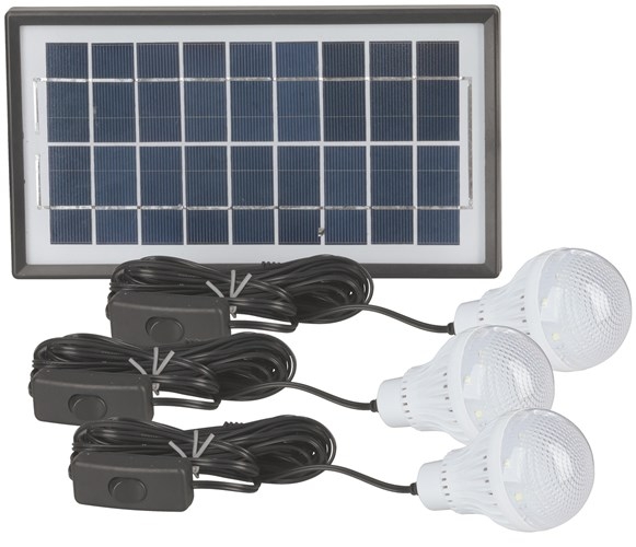 Solar rechargeable store led light