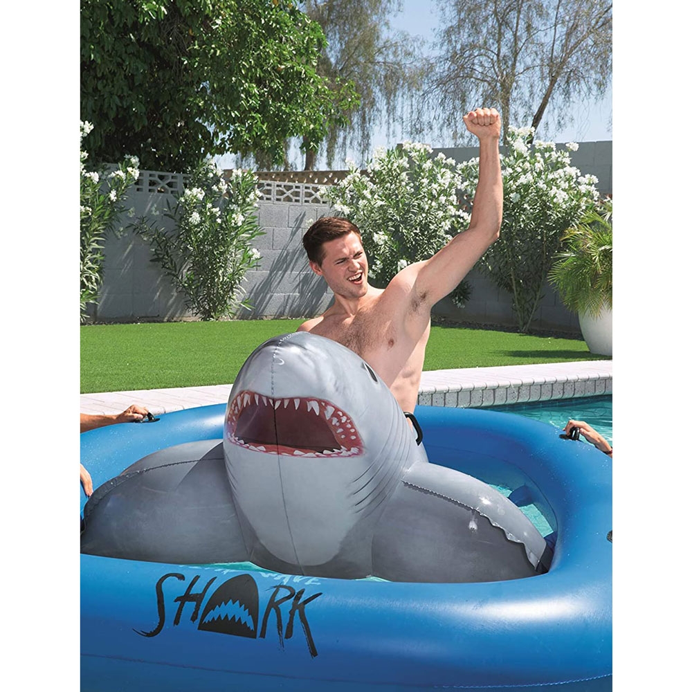 Buy Bestway Inflatable Tidal Wave Shark Pool Float 3.10m x 2.13m online at Marine Deals