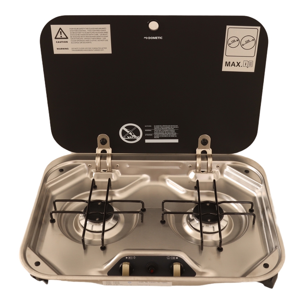 Buy Dometic 2 Burner Gas Stove with Glass Lid online at Marine Deals .nz