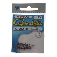 Gamakatsu 10007 Siwash Loose Hook, 10-Pack, Size 6, Nickel, Hooks