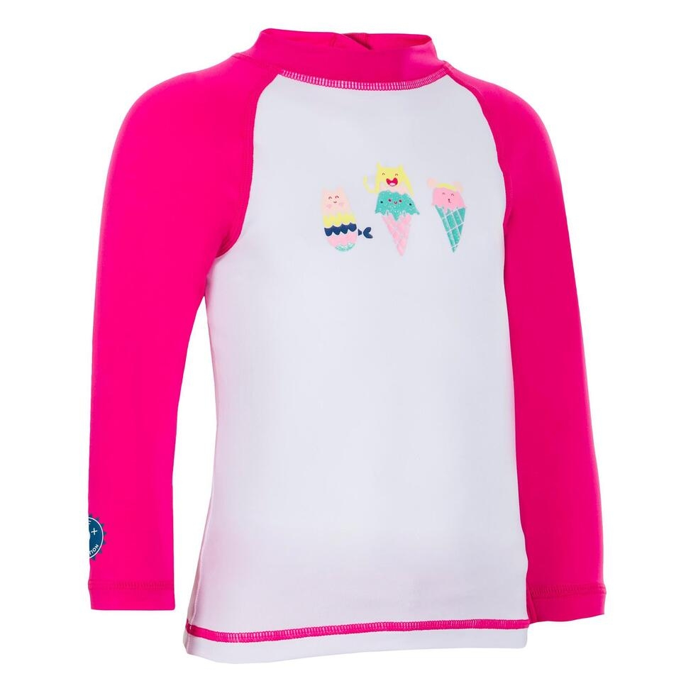 Buy Decathlon UPF50 Kids Long Sleeve Rash Vest Magenta 3 Years