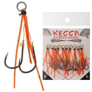 Buy Kegga Stinger Double Jig Assist Hooks #8 Qty 10 online at