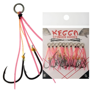 Buy Kegga Stinger Double Jig Assist Hooks #8 Qty 10 online at