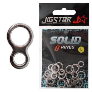Jual 100Pcs Fishing Figure 8 Solid Ring Assist Hooks for Jig