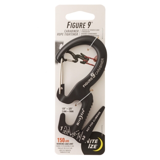 Nite Ize Figure 9 Carabiner Rope Tightener, Large, Black 