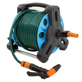 Buy Reinforced Flexible Garden Hose 40m with Hand Reel and Trigger