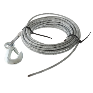 Buy Powerwinch Galvanised Trailer Winch Cable with Hook 40ftx 7