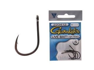 Buy Gamakatsu Light Wire Live Bait Hooks 1/0 Qty 6 online at
