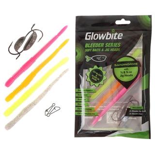 Buy Glowbite Sandworm Bleeder Soft Bait Kit online at