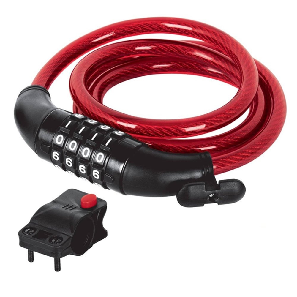 Buy Hermex 4 Row Combi Bike Lock with Bracket and Cable 1.2m online at Marine Deals