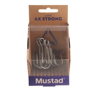 Buy Mustad JL74NP-TS Jaw Lok In-Line Treble Hook 4X Strong 3/0 Qty 5 online  at