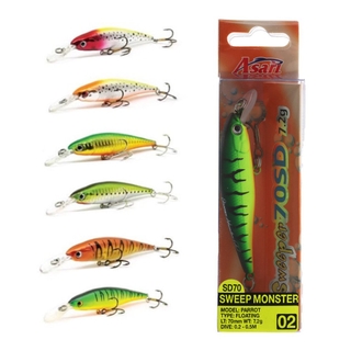 Buy Asari Sweeper SD Shad Crank Bait Lure 70mm online at