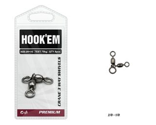 Buy Hook'em Premium 3-Way Crane Swivels online at