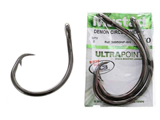 Mustad 39951NP-BN UltraPoint Demon Tuna Perfect Circle Hook, Needle Po –  Tuppens