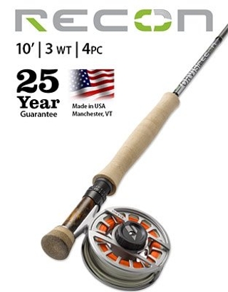 Buy Orvis Clearwater LA II Recon Euro Nymph Fly Fishing Combo 10ft 3WT 4pc  online at