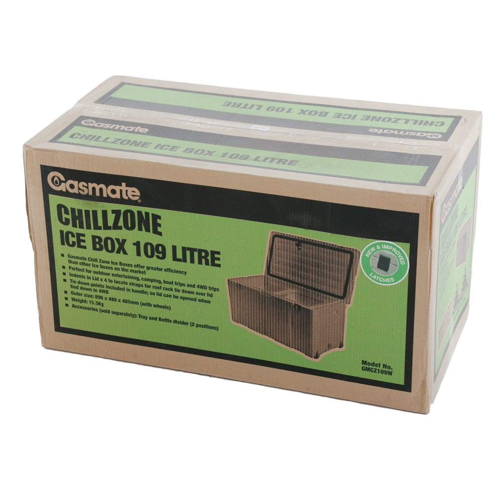 Buy Gasmate Chillzone Ice Box Chilly Bin Cooler 109L online at