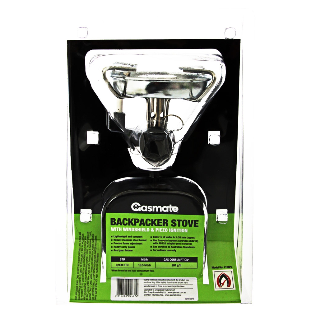 Gasmate top backpacker stove