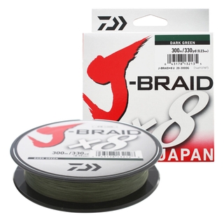Buy Daiwa X8 J-Braid Dark Green 300m 8lb online at