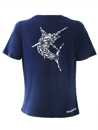 Buy Shimano Lure'd In Marlin T-Shirt Navy Blue M online at Marine