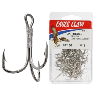 Buy Eagle Claw 375F Treble Hooks No.1 Qty 50 online at Marine