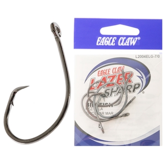 Buy Eagle Claw L2004EL Lazer Sharp Light Gauge Circle Hooks Qty 5 online at