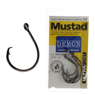 Buy Mustad 39951 Demon Circle Hooks 7/0 Qty 5 online at