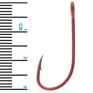 Buy Mustad 92261NPNR Long Red Hooks No.1 Qty 8 online at