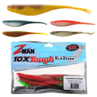 Z-Man Jerk ShadZ Scented Soft Bait 17cm Qty 4 - Packs - Soft Bait - Fishing