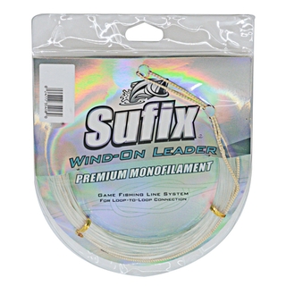  Sufix Wind-On Monofilament Leader Fishing Line-33-Feet Leader  (Clear, 80-Pound) : Sports & Outdoors
